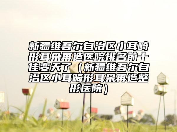 新疆維吾爾自治區(qū)小耳畸形耳朵再造醫(yī)院排名前十佳變天了（新疆維吾爾自治區(qū)小耳畸形耳朵再造整形醫(yī)院）