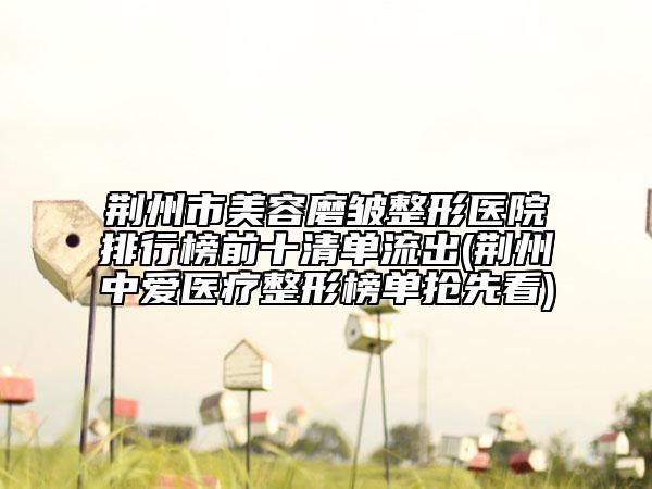 荊州市美容磨皺整形醫(yī)院排行榜前十清單流出(荊州中愛(ài)醫(yī)療整形榜單搶先看)