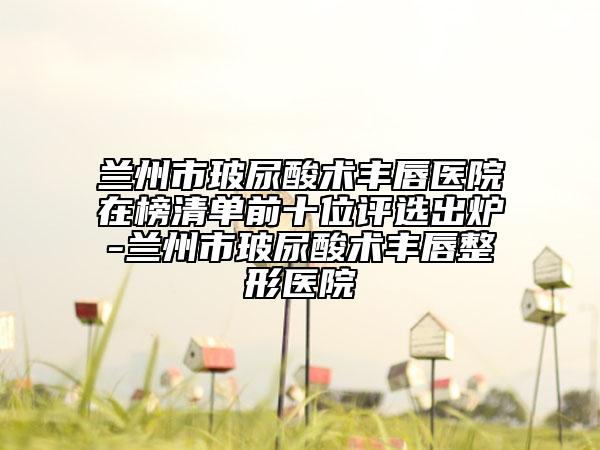 蘭州市玻尿酸術(shù)豐唇醫(yī)院在榜清單前十位評選出爐-蘭州市玻尿酸術(shù)豐唇整形醫(yī)院