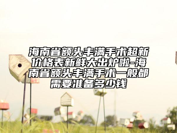 海南省額頭豐滿手術(shù)超新價格表新鮮大出爐啦-海南省額頭豐滿手術(shù)一般都需要準(zhǔn)備多少錢