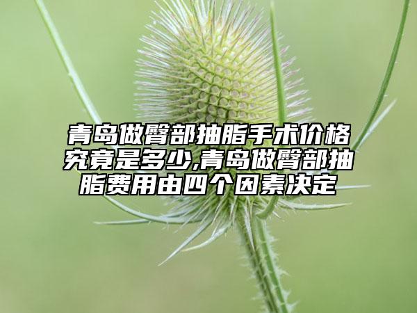 青島做臀部抽脂手術(shù)價格究竟是多少,青島做臀部抽脂費用由四個因素決定