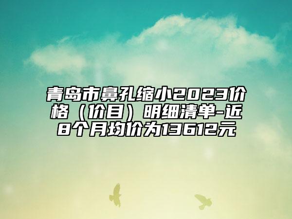青島市鼻孔縮小2023價格（價目）明細清單-近8個月均價為13612元
