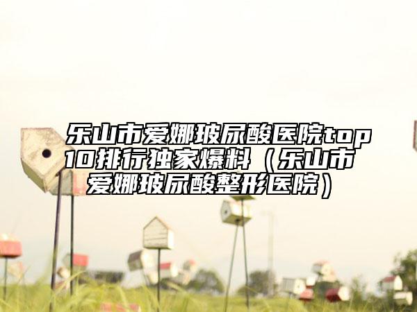 樂山市愛娜玻尿酸醫(yī)院top10排行獨(dú)家爆料（樂山市愛娜玻尿酸整形醫(yī)院）