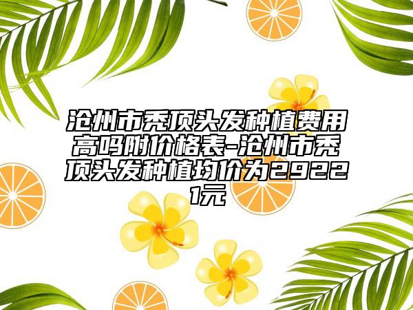 滄州市禿頂頭發(fā)種植費用高嗎附價格表-滄州市禿頂頭發(fā)種植均價為29221元