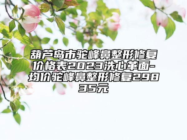 葫蘆島市駝峰鼻整形修復(fù)價格表2023洗心革面-均價駝峰鼻整形修復(fù)29835元