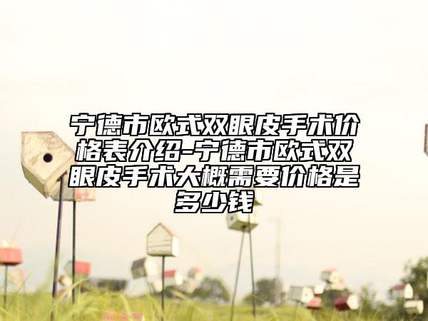 寧德市歐式雙眼皮手術(shù)價格表介紹-寧德市歐式雙眼皮手術(shù)大概需要價格是多少錢