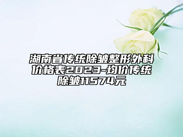湖南省傳統(tǒng)除皺整形外科價格表2023-均價傳統(tǒng)除皺11574元