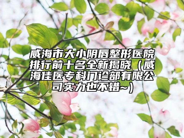 威海市大小陰唇整形醫(yī)院排行前十名全新揭曉（威海佳醫(yī)?？崎T診部有限公司實(shí)力也不錯(cuò)~）