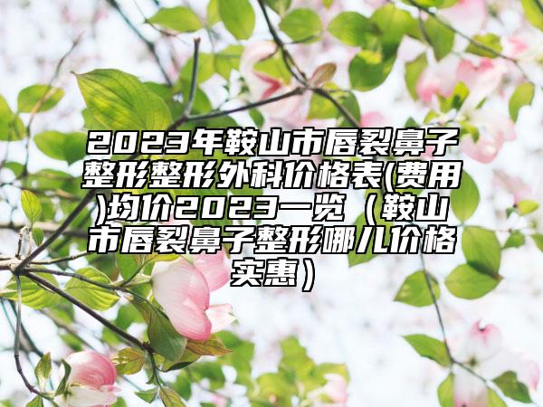 2023年鞍山市唇裂鼻子整形整形外科價格表(費用)均價2023一覽（鞍山市唇裂鼻子整形哪兒價格實惠）