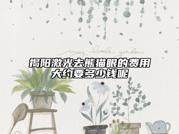 揭陽激光去熊貓眼的費(fèi)用大約要多少錢呢