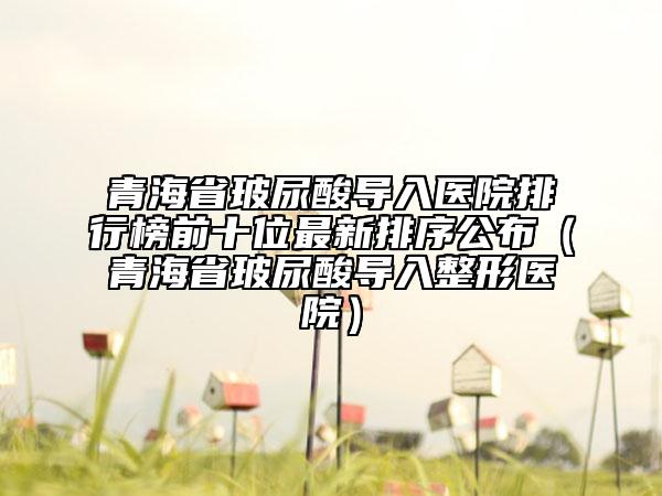 青海省玻尿酸導入醫(yī)院排行榜前十位最新排序公布（青海省玻尿酸導入整形醫(yī)院）