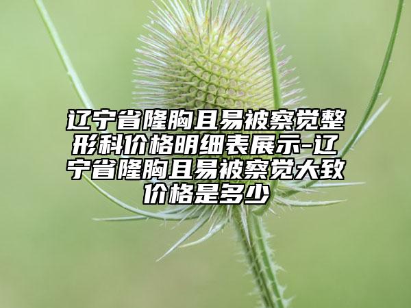 遼寧省隆胸且易被察覺整形科價格明細(xì)表展示-遼寧省隆胸且易被察覺大致價格是多少