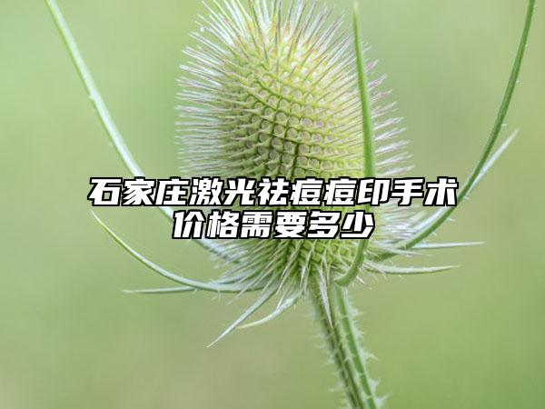 石家莊激光祛痘痘印手術(shù)價(jià)格需要多少