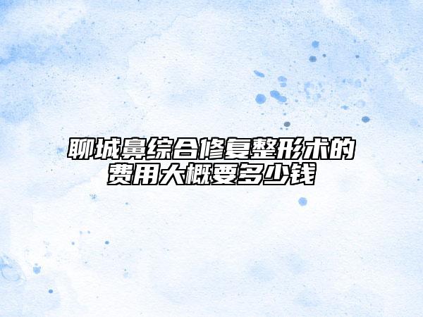 聊城鼻綜合修復(fù)整形術(shù)的費(fèi)用大概要多少錢