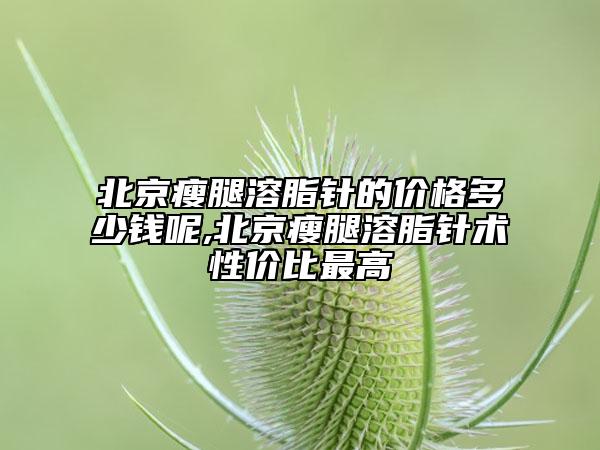 北京瘦腿溶脂針的價格多少錢呢,北京瘦腿溶脂針術(shù)性價比最高