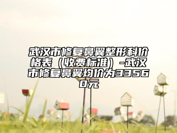 武漢市修復(fù)鼻翼整形科價格表（收費標(biāo)準(zhǔn)）-武漢市修復(fù)鼻翼均價為33560元