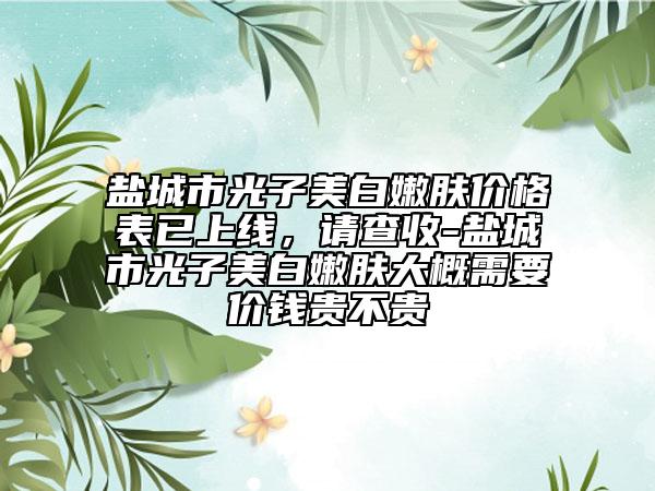 鹽城市光子美白嫩膚價格表已上線，請查收-鹽城市光子美白嫩膚大概需要價錢貴不貴