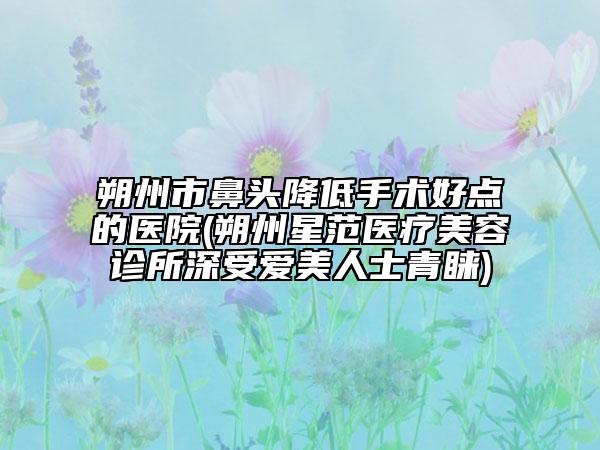 朔州市鼻頭降低手術(shù)好點(diǎn)的醫(yī)院(朔州星范醫(yī)療美容診所深受愛美人士青睞)