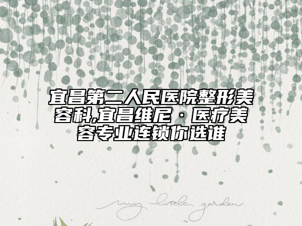 宜昌第二人民醫(yī)院整形美容科,宜昌維尼·醫(yī)療美容專業(yè)連鎖你選誰
