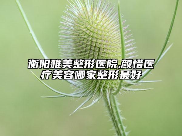 衡陽雅美整形醫(yī)院,顏惜醫(yī)療美容哪家整形最好