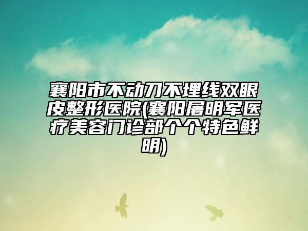 襄陽(yáng)市不動(dòng)刀不埋線雙眼皮整形醫(yī)院(襄陽(yáng)屠明軍醫(yī)療美容門診部個(gè)個(gè)特色鮮明)