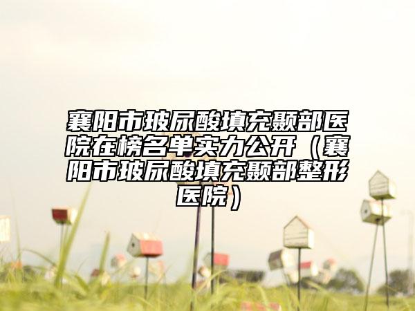 襄陽市玻尿酸填充顳部醫(yī)院在榜名單實力公開（襄陽市玻尿酸填充顳部整形醫(yī)院）