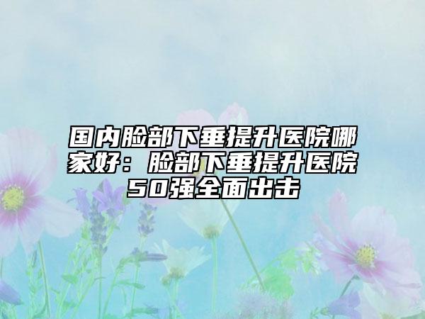 國內(nèi)臉部下垂提升醫(yī)院哪家好：臉部下垂提升醫(yī)院50強全面出擊