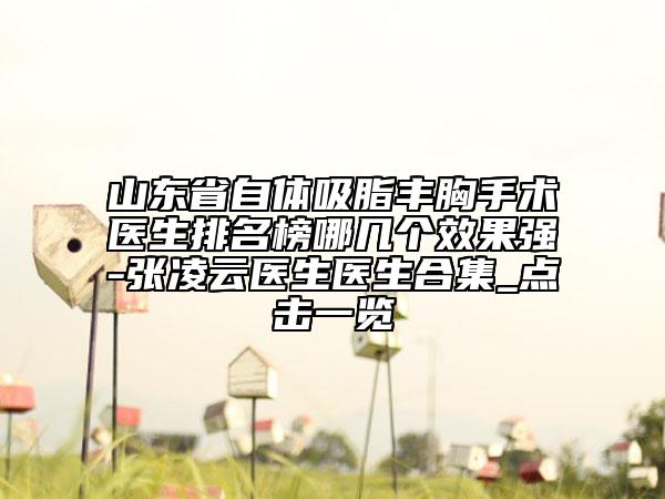 山東省自體吸脂豐胸手術(shù)醫(yī)生排名榜哪幾個效果強(qiáng)-張凌云醫(yī)生醫(yī)生合集_點擊一覽
