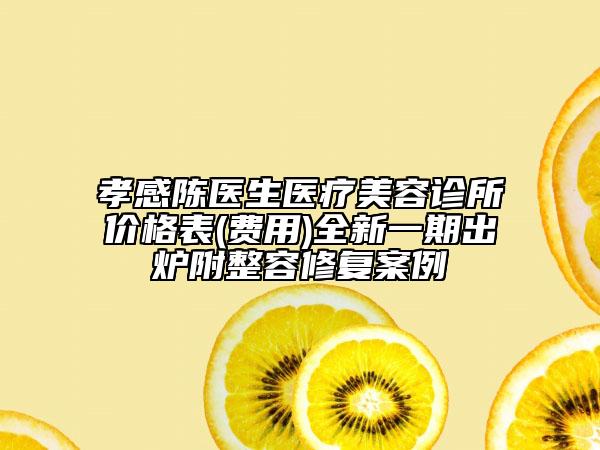 孝感陳醫(yī)生醫(yī)療美容診所價(jià)格表(費(fèi)用)全新一期出爐附整容修復(fù)案例