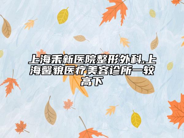 上海禾新醫(yī)院整形外科,上海馨貌醫(yī)療美容診所一較高下