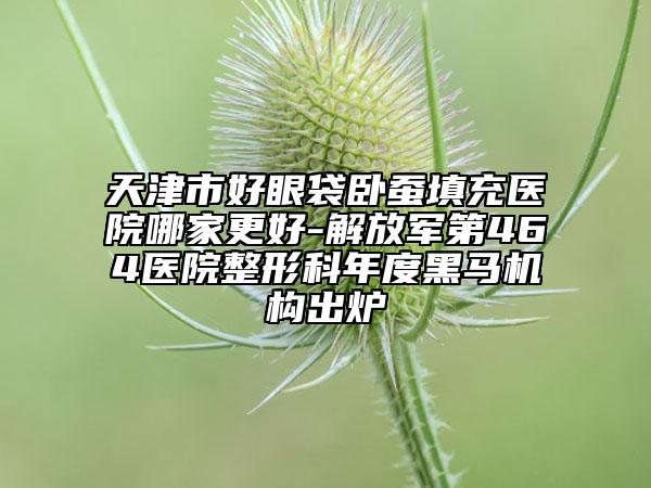 天津市好眼袋臥蠶填充醫(yī)院哪家更好-解放軍第464醫(yī)院整形科年度黑馬機構(gòu)出爐