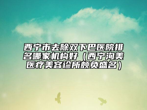 西寧市去除雙下巴醫(yī)院排名哪家機(jī)構(gòu)好（西寧洵美醫(yī)療美容診所頗負(fù)盛名）