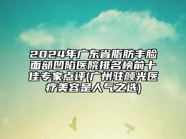 2024年廣東省脂肪豐臉面部凹陷醫(yī)院排名榜前十佳專家點評(廣州駐顏光醫(yī)療美容是人氣之選)