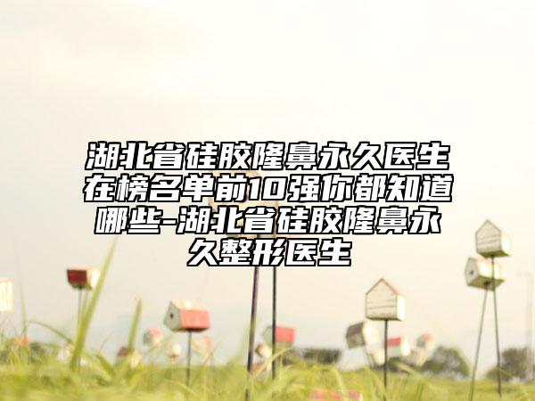 湖北省硅膠隆鼻永久醫(yī)生在榜名單前10強(qiáng)你都知道哪些-湖北省硅膠隆鼻永久整形醫(yī)生