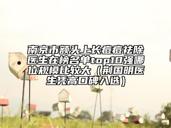 南京市額頭上長痘痘祛除醫(yī)生在榜名單top10強(qiáng)哪位規(guī)模比較大（荊國明醫(yī)生憑高口碑入選）