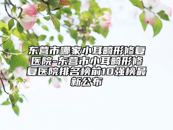 東營市哪家小耳畸形修復(fù)醫(yī)院-東營市小耳畸形修復(fù)醫(yī)院排名榜前10強(qiáng)榜最新公布