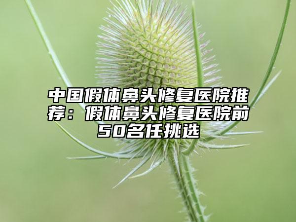 中國(guó)假體鼻頭修復(fù)醫(yī)院推薦：假體鼻頭修復(fù)醫(yī)院前50名任挑選
