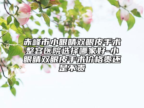 赤峰市小眼睛雙眼皮手術(shù)整容醫(yī)院選擇哪家好-小眼睛雙眼皮手術(shù)價格貴還是不貴