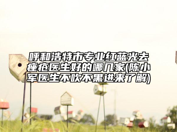 呼和浩特市專業(yè)紅藍光去痤瘡醫(yī)生好的哪幾家(陳小軍醫(yī)生不吹不黑進來了解)