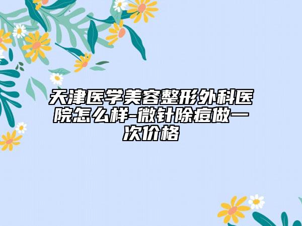 天津醫(yī)學(xué)美容整形外科醫(yī)院怎么樣-微針除痘做一次價(jià)格