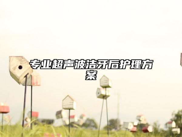 專業(yè)超聲波潔牙后護(hù)理方案