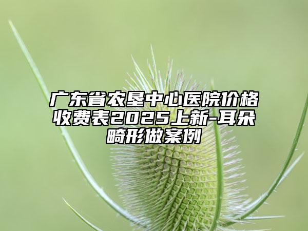 廣東省農(nóng)墾中心醫(yī)院價(jià)格收費(fèi)表2025上新-耳朵畸形做案例