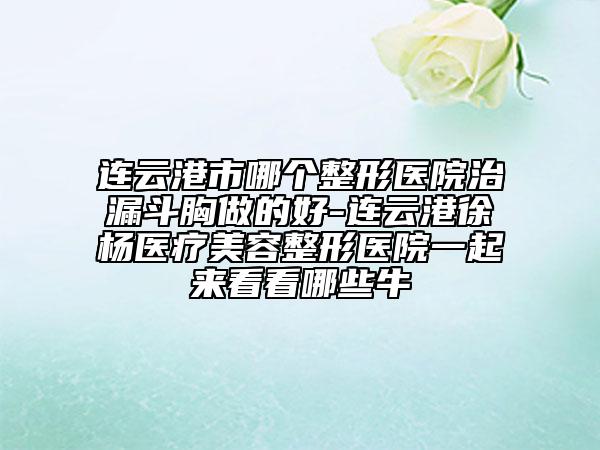 連云港市哪個(gè)整形醫(yī)院治漏斗胸做的好-連云港徐楊醫(yī)療美容整形醫(yī)院一起來(lái)看看哪些牛