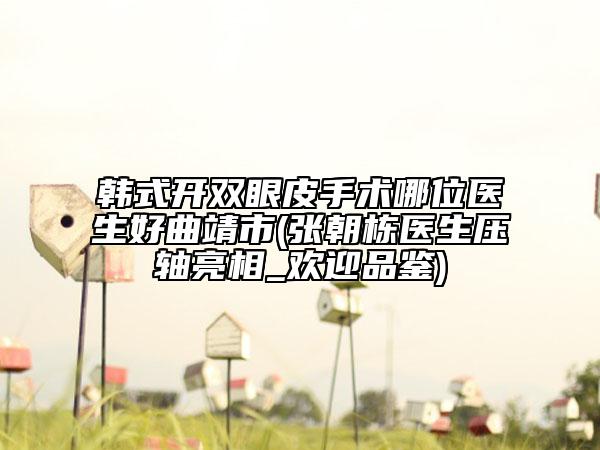 韓式開雙眼皮手術(shù)哪位醫(yī)生好曲靖市(張朝棟醫(yī)生壓軸亮相_歡迎品鑒)