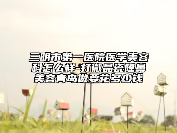 三明市第一醫(yī)院醫(yī)學(xué)美容科怎么樣-打微晶瓷隆鼻美容青島做要花多少錢