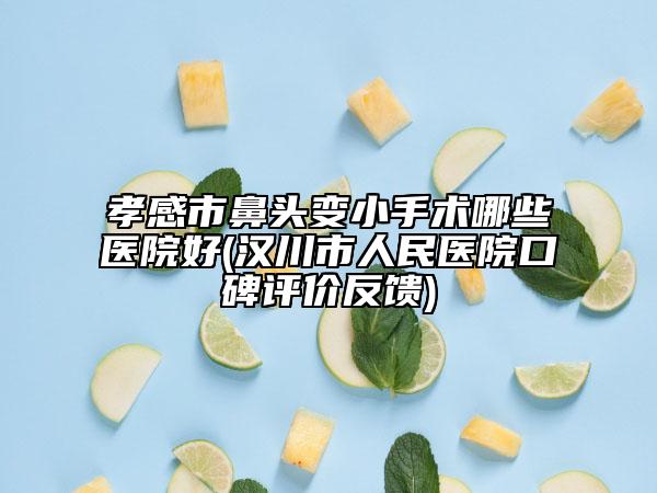 孝感市鼻頭變小手術(shù)哪些醫(yī)院好(漢川市人民醫(yī)院口碑評(píng)價(jià)反饋)