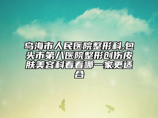 烏海市人民醫(yī)院整形科,包頭市第八醫(yī)院整形創(chuàng)傷皮膚美容科看看哪一家更適合