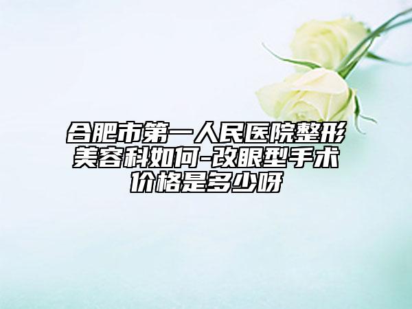 合肥市第一人民醫(yī)院整形美容科如何-改眼型手術(shù)價(jià)格是多少呀