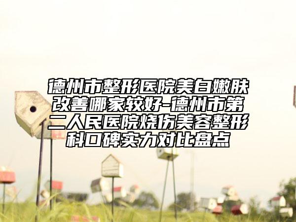 德州市整形醫(yī)院美白嫩膚改善哪家較好-德州市第二人民醫(yī)院燒傷美容整形科口碑實力對比盤點