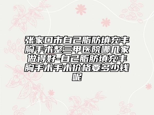 張家口市自己脂肪填充豐胸手術(shù)整三甲醫(yī)院哪幾家做得好-自己脂肪填充豐胸手術(shù)手術(shù)價(jià)格要多少錢呢